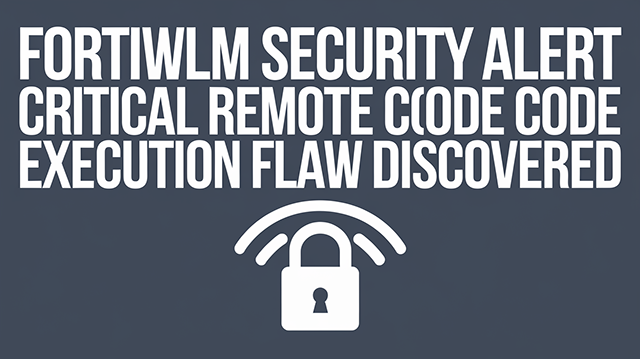 FortiWLM Security Alert Critical Remote Code Execution Flaw Discovered