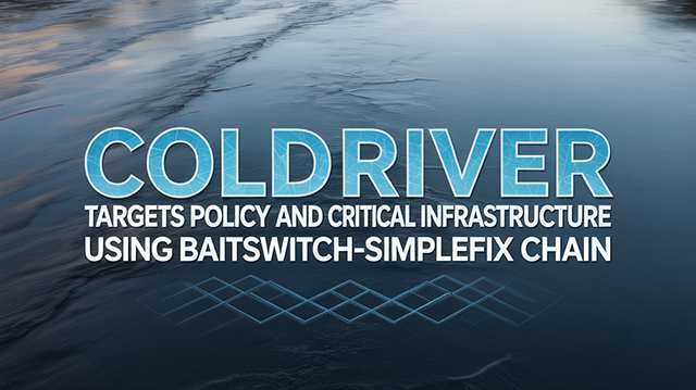 COLDRIVER targets policy and critical infrastructure using BAITSWITCH-SIMPLEFIX chain