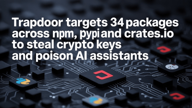 TrapDoor Targets 34 Packages Across npm, PyPI and Crates.io to Steal Crypto Keys and Poison AI Assistants