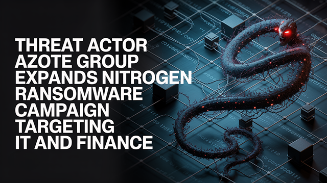 Threat Actor Azote Group Expands Nitrogen Ransomware Campaign Targeting IT and Finance
