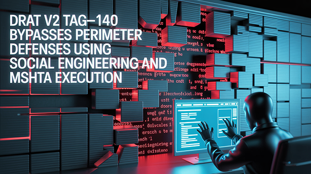 DRAT V2 TAG-140 Bypasses Perimeter Defenses Using Social Engineering and mshta Execution