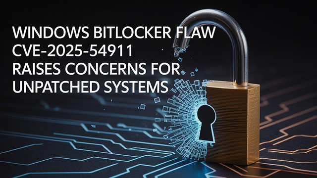 Windows BitLocker flaw CVE-2025-54911 raises concerns for unpatched systems